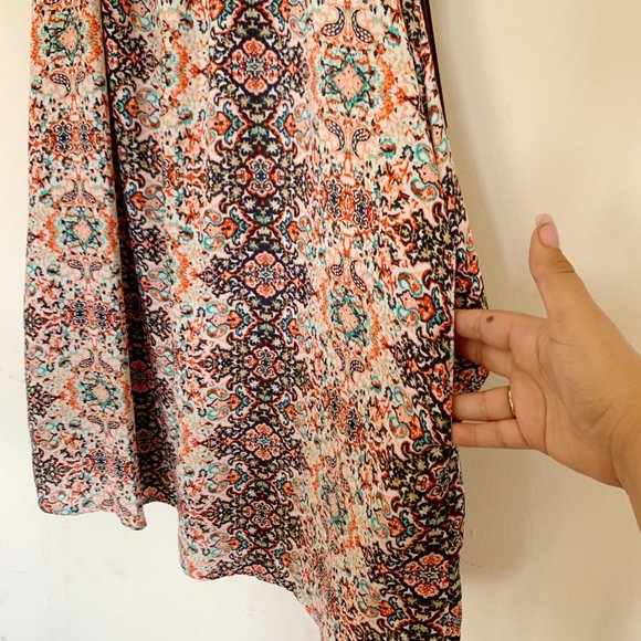 JUNIORS OFF-THE-SHOULDER SHIFT DRESS, COMBO - Picture 4 of 7